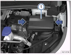 Volkswagen ID.3 Abb. 1 Im Frontraum: Sicherungskasten.