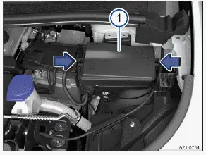 Volkswagen ID.3 Abb. 1 Im Frontraum: Sicherungskasten