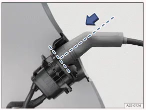 Volkswagen ID.3 Abb. 2 Vollständig gesteckter Ladestecker (Prinzipdarstellung).