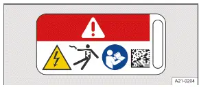 Volkswagen ID.3 Abb. 2 Warnschild auf Hochvoltkomponenten