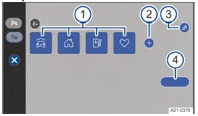 Volkswagen ID.3 Abb. 1 Infotainment-System: Menü für Park Assist Plus mit Memory-Funktion.