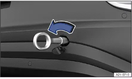 Volkswagen ID.4 Abschleppöse hinten einschrauben Gewinde Position