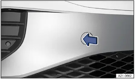 Volkswagen ID.4 vorderer Stoßfänger Abdeckung entfernen Abschleppöse Zugang