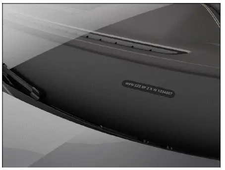 Volkswagen ID.4 Fahrzeug-Identifizierungsnummer Position Frontscheibe