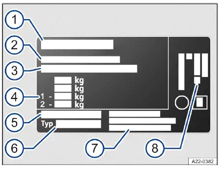 Volkswagen ID.4 Typschild Variante 1 technische Daten