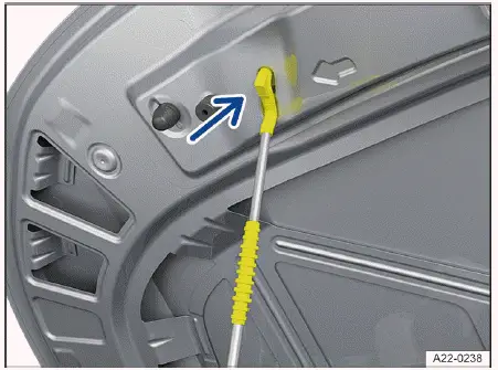 Volkswagen ID.4 Aufnahme Klappenstütze Frontklappe Fixierung