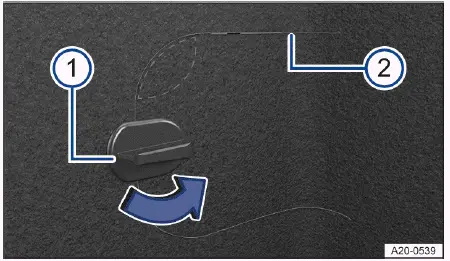 Volkswagen ID.4 Gepäckraum Klappe Notentriegelung Zugang rechts unten
