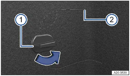 Volkswagen ID.4 Gepäckraum rechts unten Zugang Notentriegelung Ladestecker